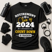 Retirement Class Of 2024 Count Down Funny Retiring Teacher Performance Shirt