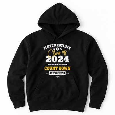 Retirement Class Of 2024 Count Down Funny Retiring Teacher Hoodie