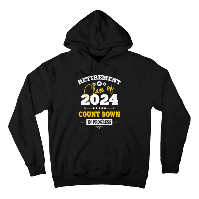 Retirement Class Of 2024 Count Down Funny Retiring Teacher Hoodie