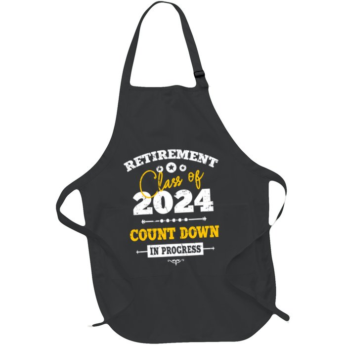 Retirement Class Of 2024 Count Down Funny Retiring Teacher Apron