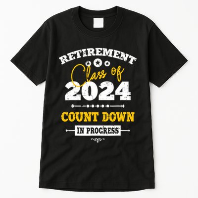 Retirement Class Of 2024 Count Down Funny Retiring Teacher Tall T-Shirt