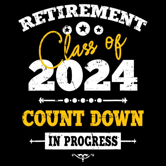 Retirement Class Of 2024 Count Down Funny Retiring Teacher Drawstring Bag
