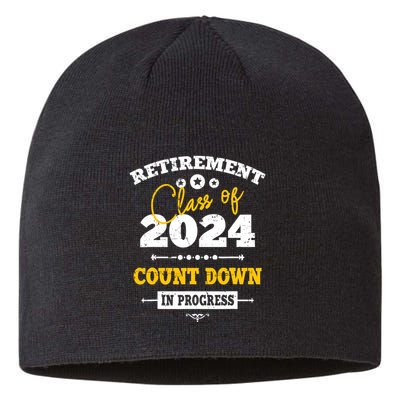 Retirement Class Of 2024 Count Down Funny Retiring Teacher Sustainable Beanie