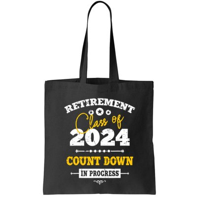 Retirement Class Of 2024 Count Down Funny Retiring Teacher Bag