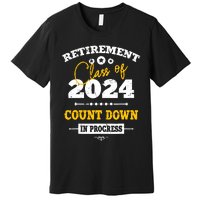 Retirement Class Of 2024 Count Down Funny Retiring Teacher Premium T-Shirt