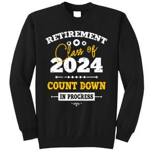 Retirement Class Of 2024 Count Down Funny Retiring Teacher Tall Sweatshirt