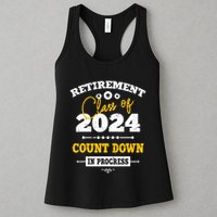 Retirement Class Of 2024 Count Down Funny Retiring Teacher Womens Tank Top