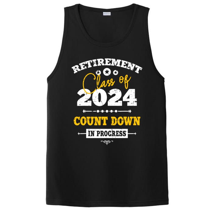 Retirement Class Of 2024 Count Down Funny Retiring Teacher PosiCharge Competitor Tank