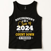 Retirement Class Of 2024 Count Down Funny Retiring Teacher Tank Top
