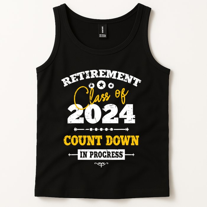 Retirement Class Of 2024 Count Down Funny Retiring Teacher Tank Top