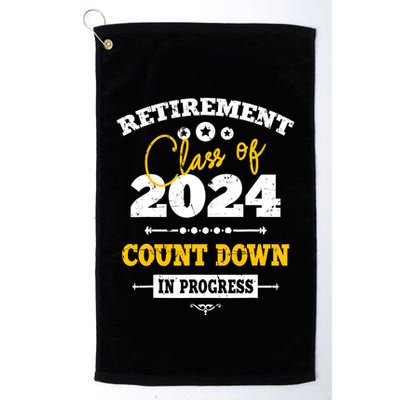 Retirement Class Of 2024 Count Down Funny Retiring Teacher Golf Towel
