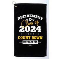 Retirement Class Of 2024 Count Down Funny Retiring Teacher Golf Towel