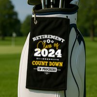 Retirement Class Of 2024 Count Down Funny Retiring Teacher Golf Towel