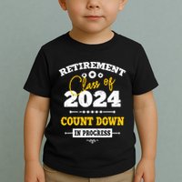 Retirement Class Of 2024 Count Down Funny Retiring Teacher Toddler T-Shirt