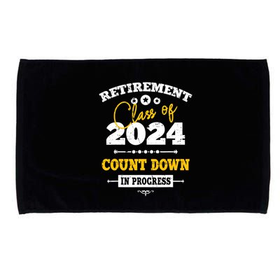 Retirement Class Of 2024 Count Down Funny Retiring Teacher Microfiber Hand Towel