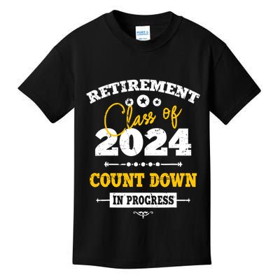 Retirement Class Of 2024 Count Down Funny Retiring Teacher Kids T-Shirt