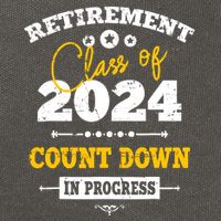 Retirement Class Of 2024 Count Down Funny Retiring Teacher Cotton Canvas Backpack