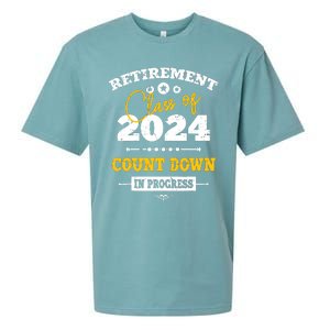 Retirement Class Of 2024 Count Down Funny Retiring Teacher Sueded Cloud Jersey T-Shirt