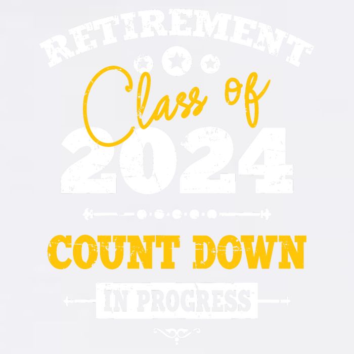 Retirement Class Of 2024 Count Down Funny Retiring Teacher Garment-Dyed Sweatshirt