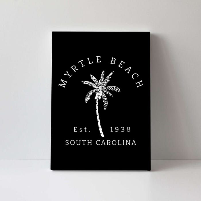 Retro Cool Original Myrtle Beach SC Palm Tree Novelty Canvas