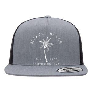 Retro Cool Original Myrtle Beach SC Palm Tree Novelty Flat Bill Trucker Hat