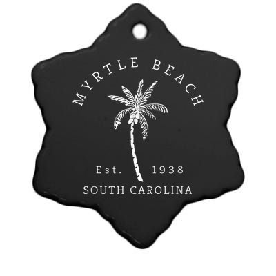 Retro Cool Original Myrtle Beach SC Palm Tree Novelty Ceramic Star Ornament