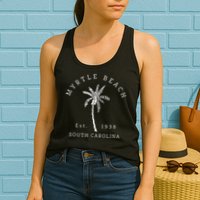 Retro Cool Original Myrtle Beach SC Palm Tree Novelty Womens Tank Top