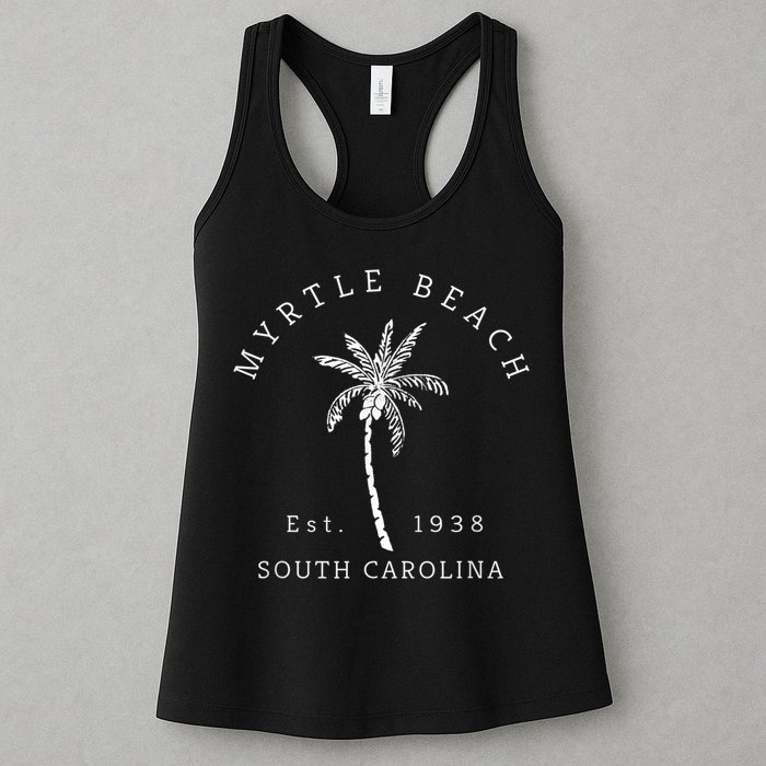 Retro Cool Original Myrtle Beach SC Palm Tree Novelty Womens Tank Top