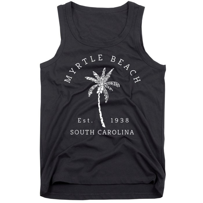 Retro Cool Original Myrtle Beach SC Palm Tree Novelty Tank Top