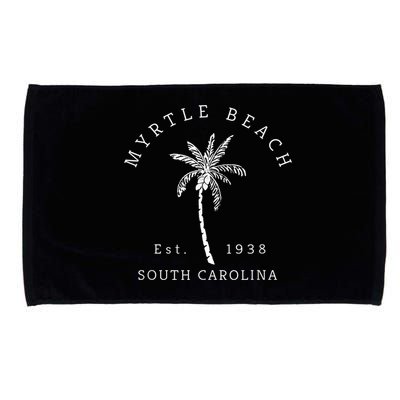 Retro Cool Original Myrtle Beach SC Palm Tree Novelty Microfiber Hand Towel