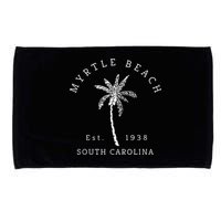 Retro Cool Original Myrtle Beach SC Palm Tree Novelty Microfiber Hand Towel