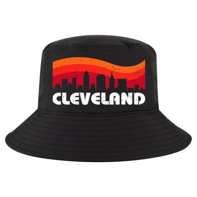 Retro Cleveland Ohio City Skyline vintage CLE souvenir Cool Comfort Performance Bucket Hat