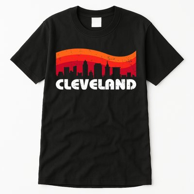 Retro Cleveland Ohio City Skyline vintage CLE souvenir Tall T-Shirt