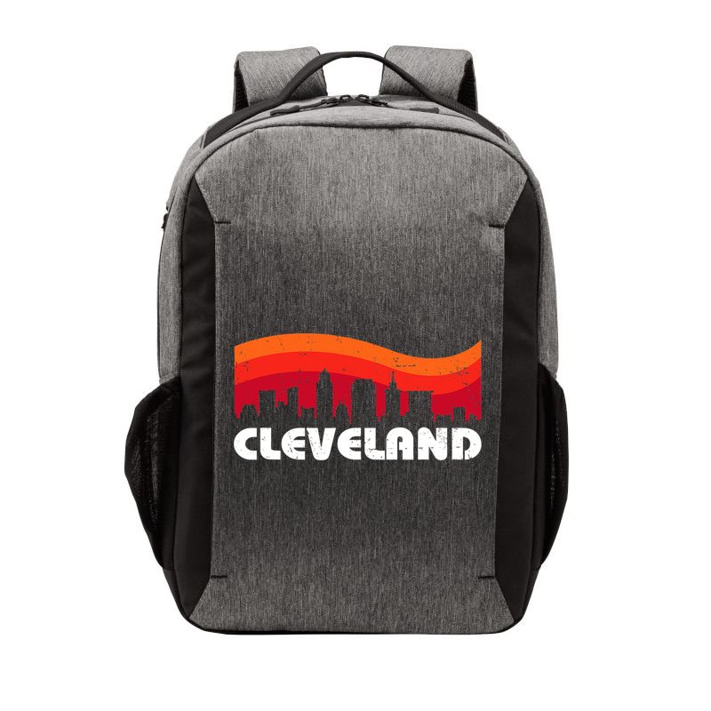 Retro Cleveland Ohio City Skyline vintage CLE souvenir Vector Backpack