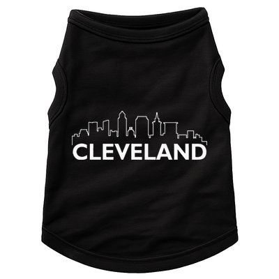 Retro Cleveland Ohio City Skyline Vintage CLE Souvenir Doggie Tank
