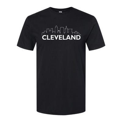 Retro Cleveland Ohio City Skyline Vintage CLE Souvenir Softstyle CVC T-Shirt