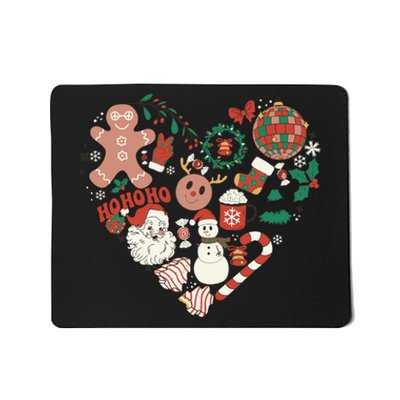 Retro Christmas Ornaments Mousepad