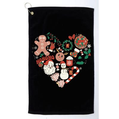 Retro Christmas Ornaments Platinum Collection Golf Towel