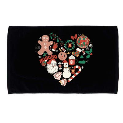 Retro Christmas Ornaments Microfiber Hand Towel