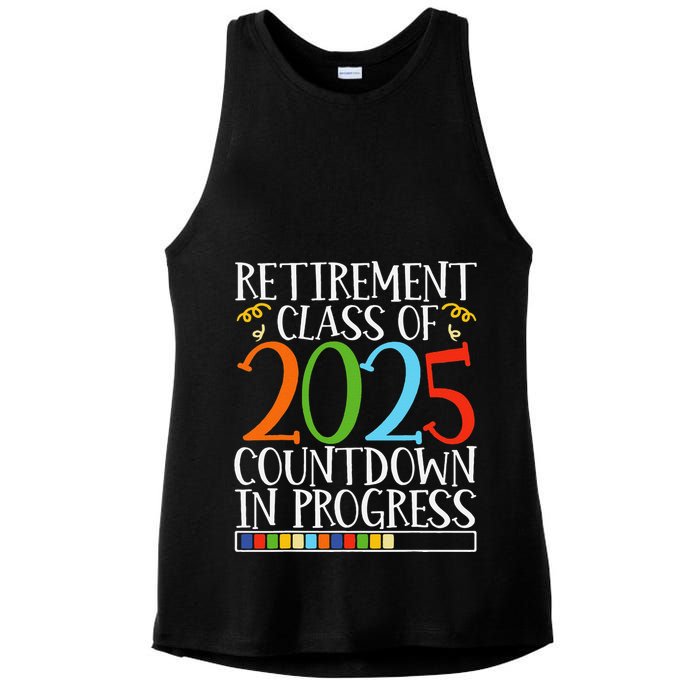 Retirement Class Of 2025 Countdown In Progress Fun Retire Ladies PosiCharge Tri-Blend Wicking Tank