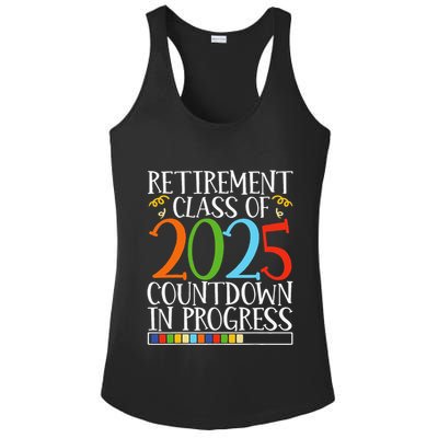 Retirement Class Of 2025 Countdown In Progress Fun Retire Ladies PosiCharge Competitor Racerback Tank