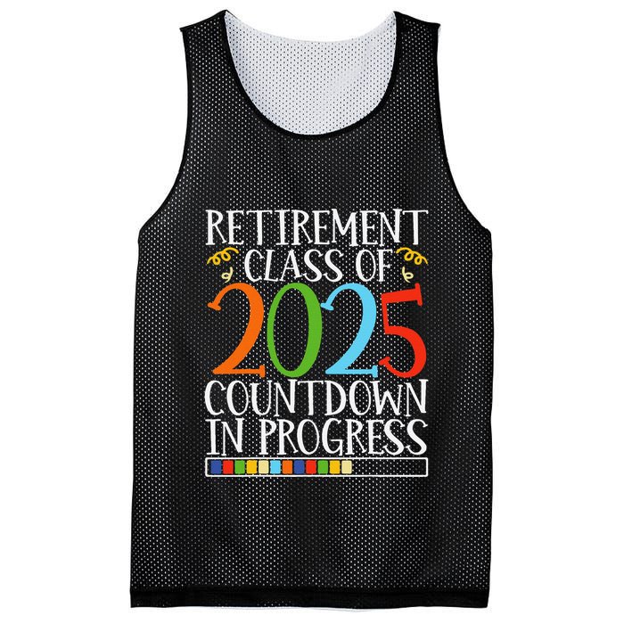 Retirement Class Of 2025 Countdown In Progress Fun Retire Mesh Reversible Basketball Jersey Tank