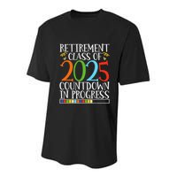 Retirement Class Of 2025 Countdown In Progress Fun Retire Youth Performance Sprint T-Shirt