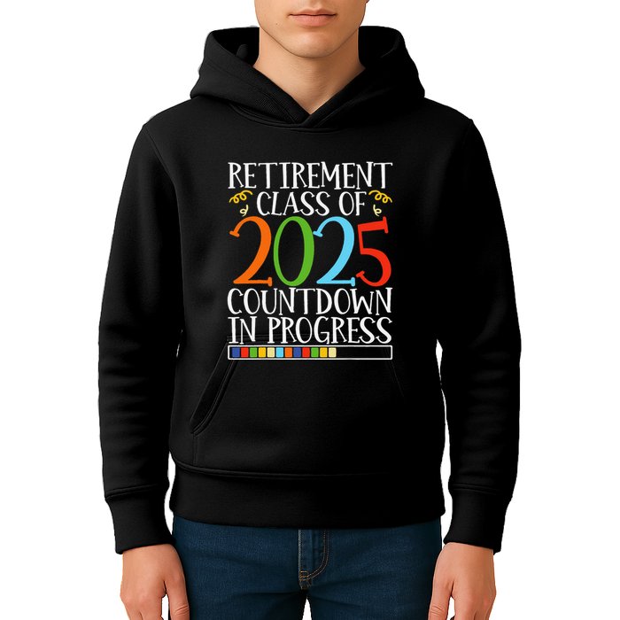 Retirement Class Of 2025 Countdown In Progress Fun Retire Kids Hoodie