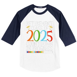 Retirement Class Of 2025 Countdown In Progress Fun Retire Baseball Sleeve Shirt