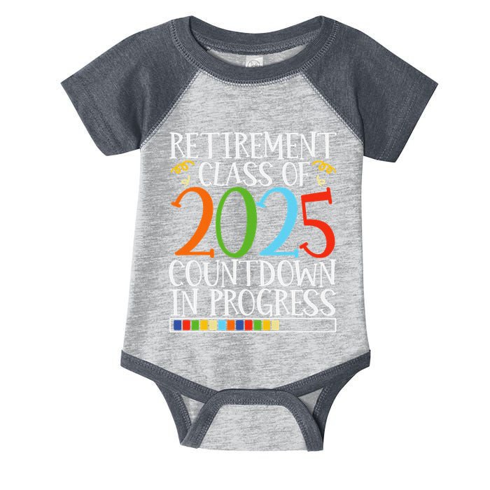 Retirement Class Of 2025 Countdown In Progress Fun Retire Infant Baby Jersey Bodysuit