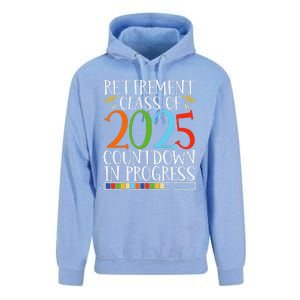 Retirement Class Of 2025 Countdown In Progress Fun Retire Unisex Surf Hoodie