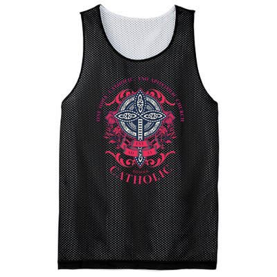 Roman Catholic One Holy Apostolic Cross Gift Mesh Reversible Basketball Jersey Tank