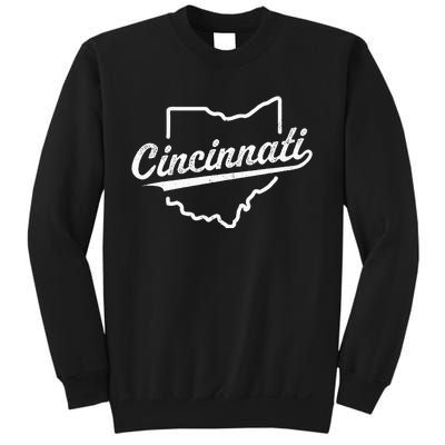 Retro Cincinnati Ohio 1788 Vintage Script Throwback Sweatshirt