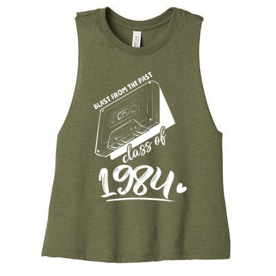 Reunion Class of 1984 School Graduation Blast From The Past Women's Racerback Cropped Tank